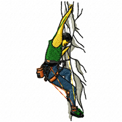 Climbing Embroidery Design 4